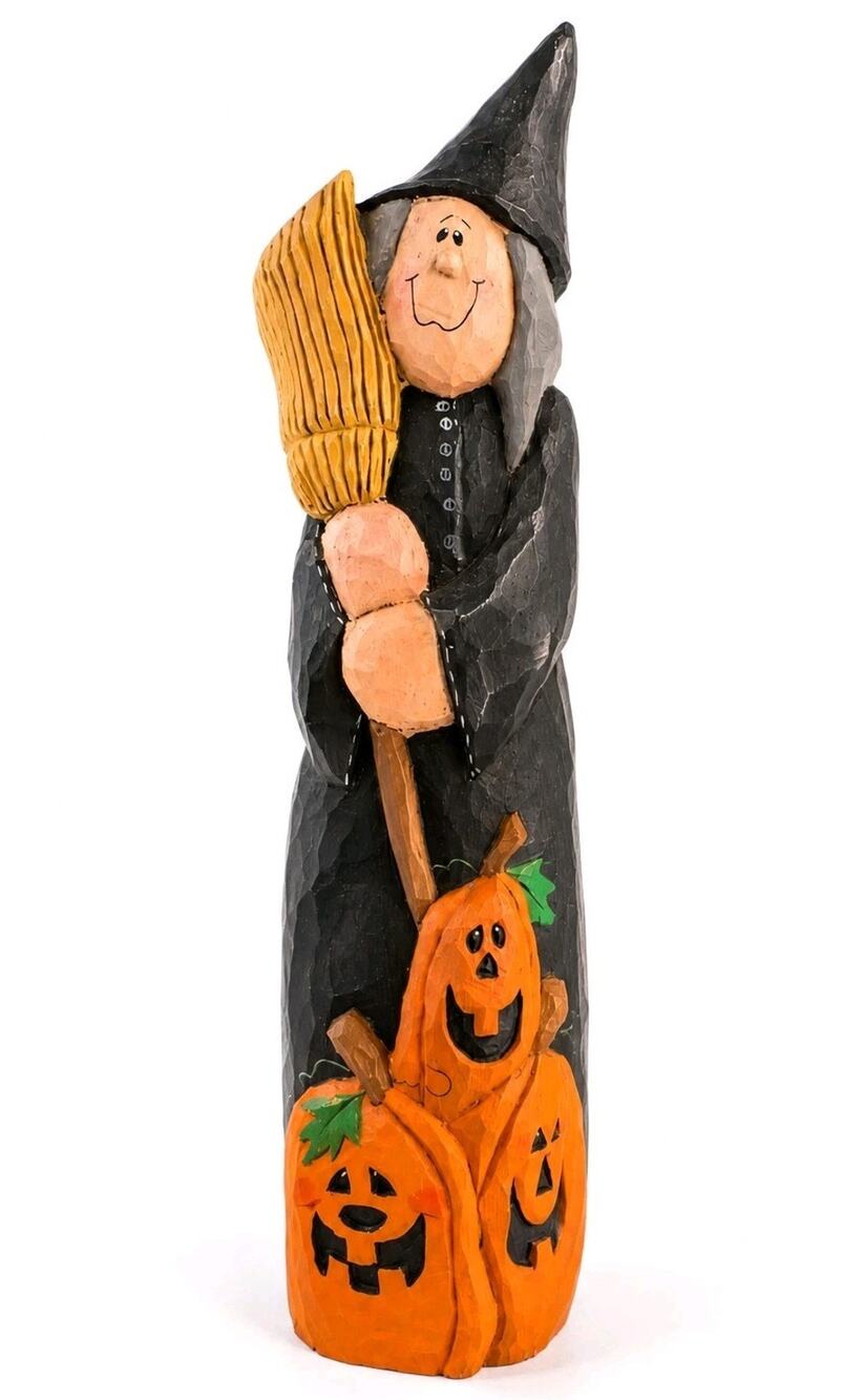Eddie Walker Midwest Cannon Falls 12" Witch Pumpkin Halloween Folk Art Figure